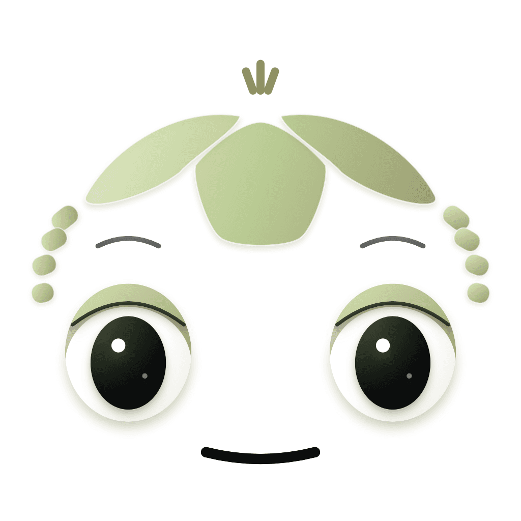 Posimo’s smiling green turtle face